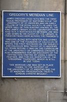 Information plaque about James Gregory's meridian line by Bill Jenkins is licensed under PDM