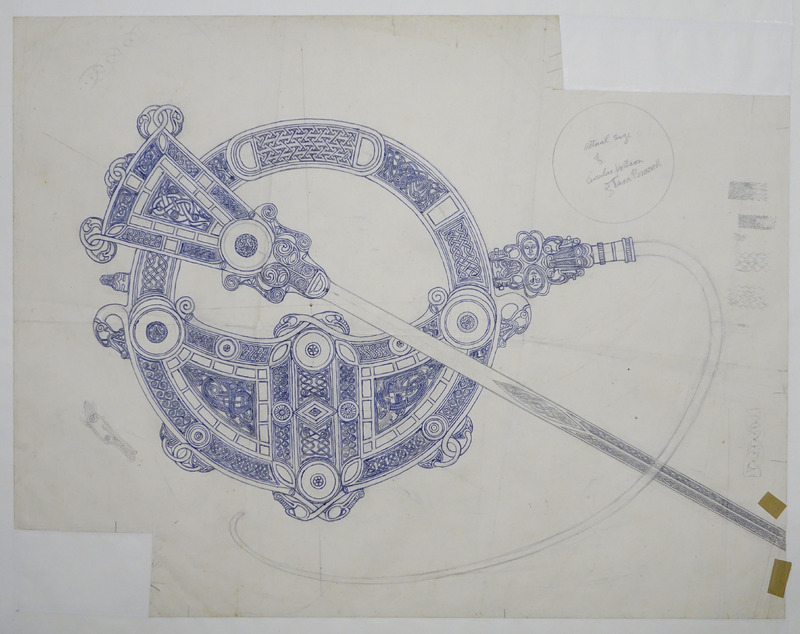 George Bain Drawing - Tara Brooch.