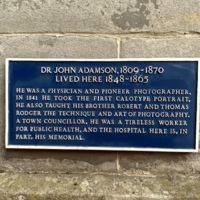 John Adamson&#039;s House, Blue Plaque